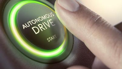 Autonomous drive button in car