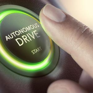 Autonomous drive button in car