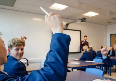 Teacher and students in classroom