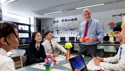 Teacher and students in classroom