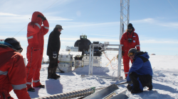 Ice core researchers